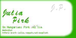 julia pirk business card